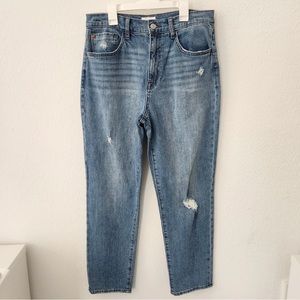 Hudson Jeans Kass Womens 28 High Rise Straight Leg Ankle Distressing Stevie